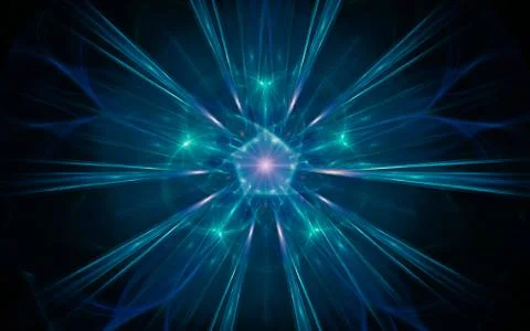 Digital generated image in the form of abstract geometric shapes of various s Stock Illustration