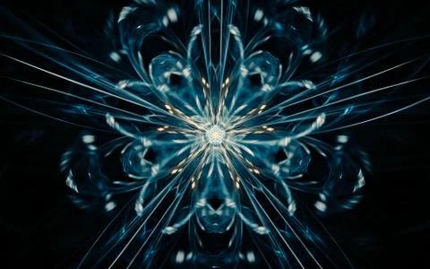 Digital generated image in the form of abstract geometric shapes of various s Stock Illustration