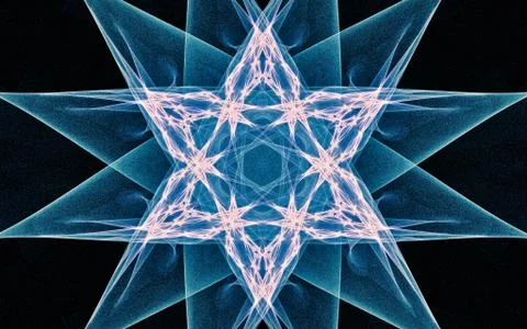 Digital generated image in the form of abstract geometric shapes of various s Stock Illustration