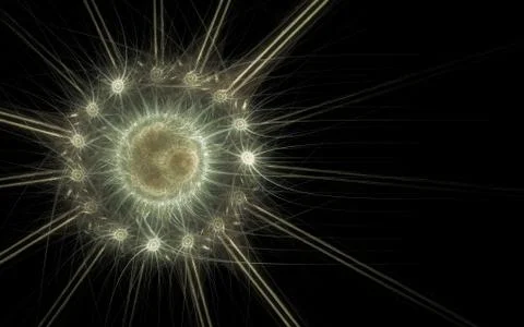 Digital generated image in the form of abstract geometric shapes of various s Stock Illustration