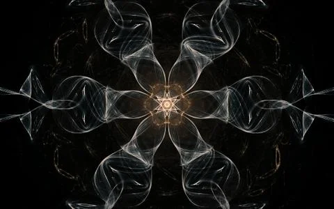 Digital generated image in the form of abstract geometric shapes of various s Stock Illustration