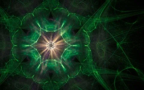 Digital generated image in the form of abstract geometric shapes of various s Stock Illustration