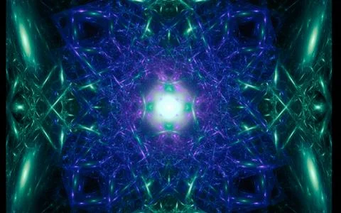 Digital generated image in the form of abstract geometric shapes of various s Illustrazione stock