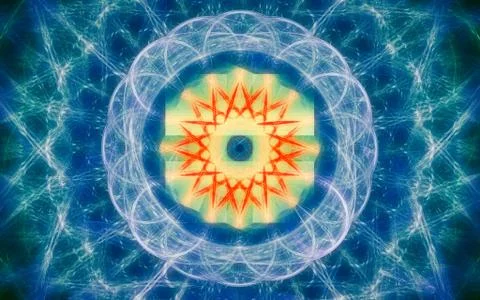 Digital generated image in the form of abstract geometric shapes of various s Stock Illustration