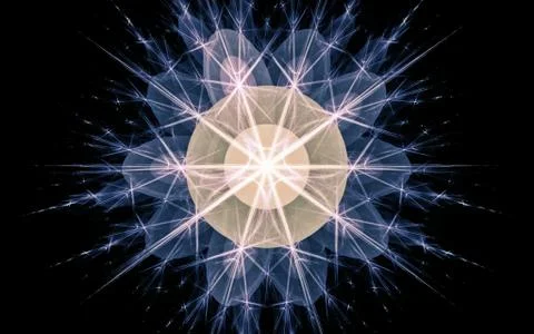 Digital generated image in the form of abstract geometric shapes of various s Stock Illustration