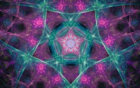 Digital generated image in the form of abstract geometric shapes of various s Illustrazione stock