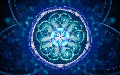 Digital generated image in the form of abstract geometric shapes of various s Stock Illustration