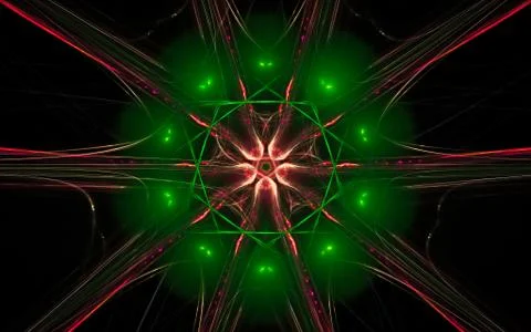 Digital generated image in the form of abstract geometric shapes of various s Stock Illustration