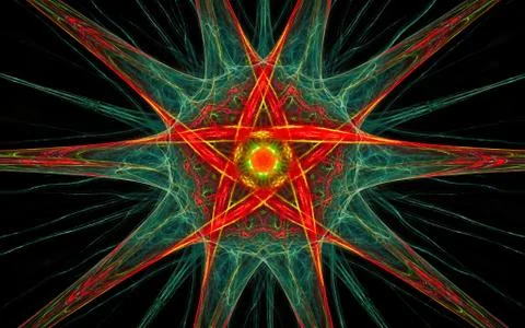 Digital generated image in the form of abstract geometric shapes of various s Illustrazione stock