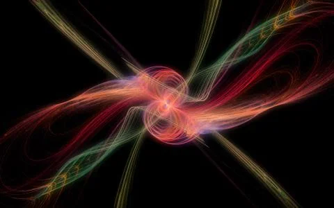 Digital generated image in the form of abstract geometric shapes of various s Stock Illustration