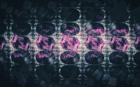 Digital generated image in the form of abstract geometric shapes of various s Stock Illustration