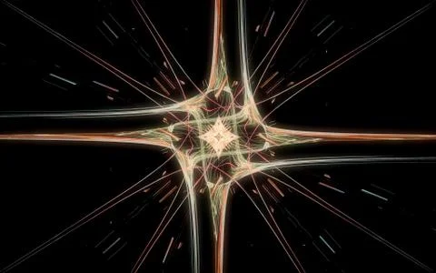 Digital generated image in the form of abstract geometric shapes of various s Stock Illustration