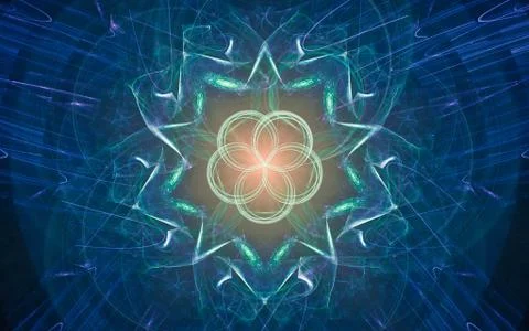 Digital generated image in the form of abstract geometric shapes of various s Stock Illustration