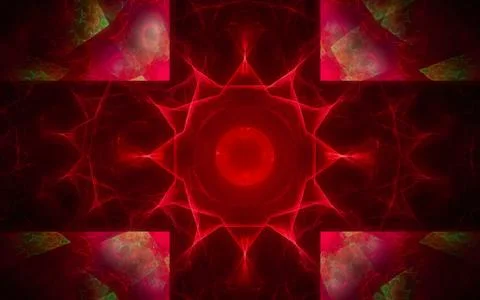 Digital generated image in the form of abstract geometric shapes of various s Stock Illustration