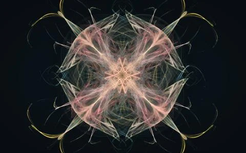 Digital generated image in the form of abstract geometric shapes of various s Stock Illustration