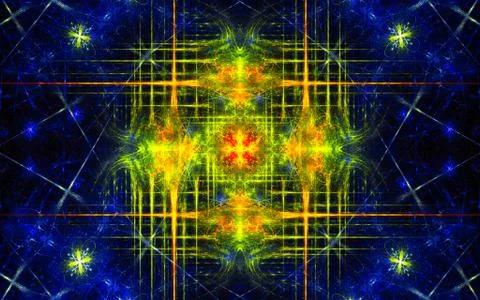 Digital generated image in the form of abstract geometric shapes of various s Stock Illustration