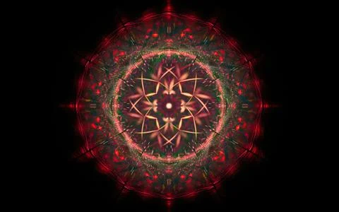 Digital generated image in the form of abstract geometric shapes of various s Stock Illustration