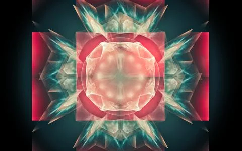 Digital generated image in the form of abstract geometric shapes of various s Stock Illustration