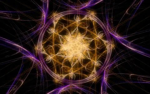 Digital generated image in the form of abstract geometric shapes of various s Stock Illustration