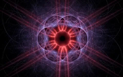 Digital generated image in the form of abstract geometric shapes of various s Stock Illustration