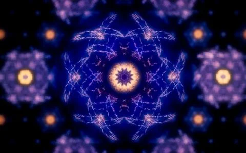 Digital generated image in the form of abstract geometric shapes of various s Stock Illustration