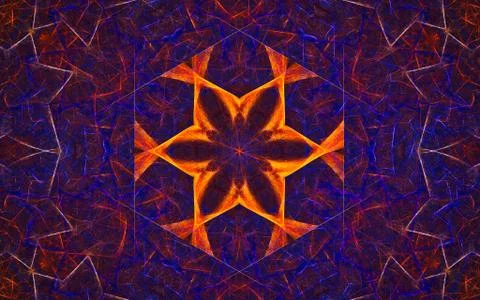 Digital generated image in the form of abstract geometric shapes of various s Stock Illustration