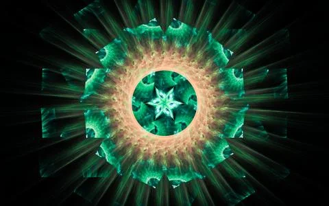 Digital generated image in the form of abstract geometric shapes of various s Illustrazione stock