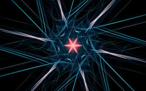 Digital generated image in the form of abstract geometric shapes of various s Stock Illustration