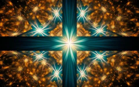 Digital generated image in the form of abstract geometric shapes of various s Stock Illustration