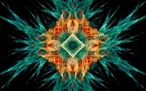 Digital generated image in the form of abstract geometric shapes of various s Stock Illustration