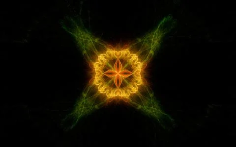 Digital generated image in the form of abstract geometric shapes of various s Stock Illustration