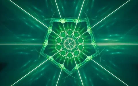 Digital generated image in the form of abstract geometric shapes of various s Stock Illustration