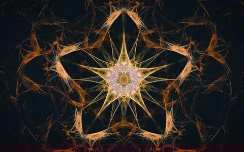 Digital generated image in the form of abstract geometric shapes of various s Stock Illustration