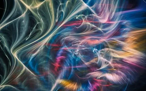 Digital generated image in the form of abstract geometric shapes of various s Stock Illustration