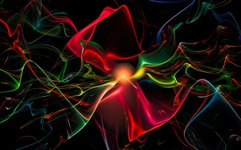 Digital generated image in the form of abstract geometric shapes of various s Stock Illustration