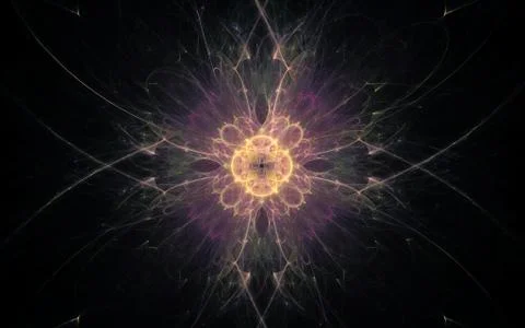 Digital generated image in the form of abstract geometric shapes of various s Stock Illustration