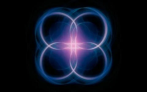 Digital generated image in the form of abstract geometric shapes of various s Stock Illustration