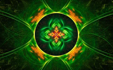 Digital generated image in the form of abstract geometric shapes of various s Stock Illustration