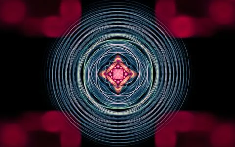 Digital generated image in the form of abstract geometric shapes of various s Stock Illustration