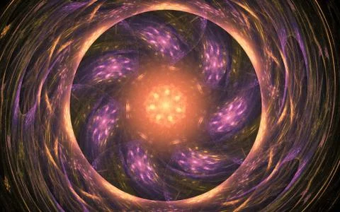 Digital generated image in the form of abstract geometric shapes of various s Stock Illustration