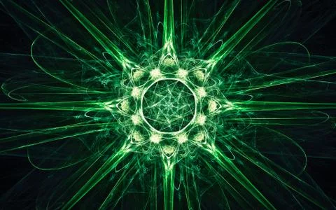 Digital generated image in the form of abstract geometric shapes of various s Stock Illustration