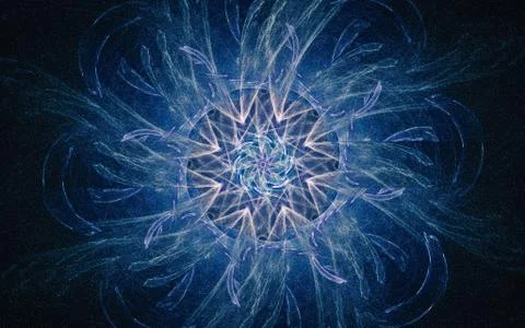 Digital generated image in the form of abstract geometric shapes of various s Stock Illustration