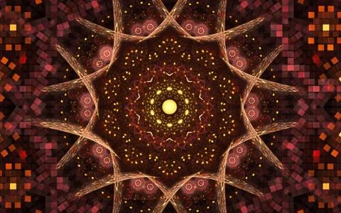 Digital generated image in the form of abstract geometric shapes of various s Stock Illustration