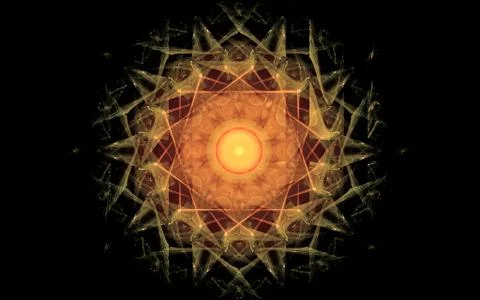 Digital generated image in the form of abstract geometric shapes of various s Stock Illustration