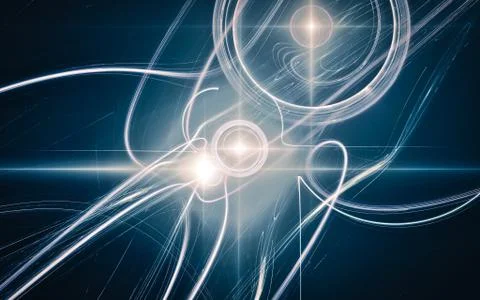 Digital generated image in the form of abstract geometric shapes of various s Stock Illustration