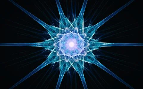 Digital generated image in the form of abstract geometric shapes of various s Stock Illustration