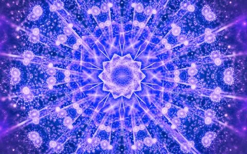 Digital generated image in the form of abstract geometric shapes of various s Stock Illustration