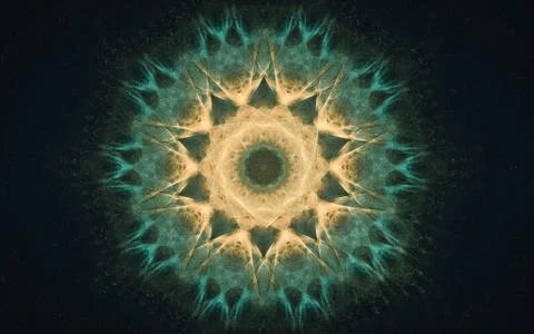 Digital generated image in the form of abstract geometric shapes of various s Stock Illustration