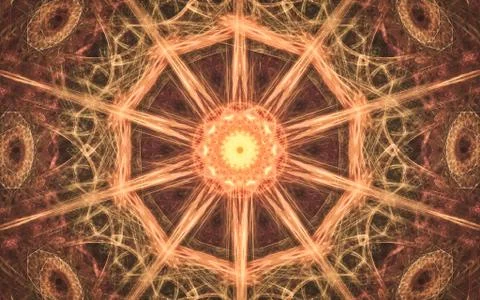 Digital generated image in the form of abstract geometric shapes of various s Stock Illustration