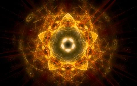 Digital generated image in the form of abstract geometric shapes of various s Stock Illustration